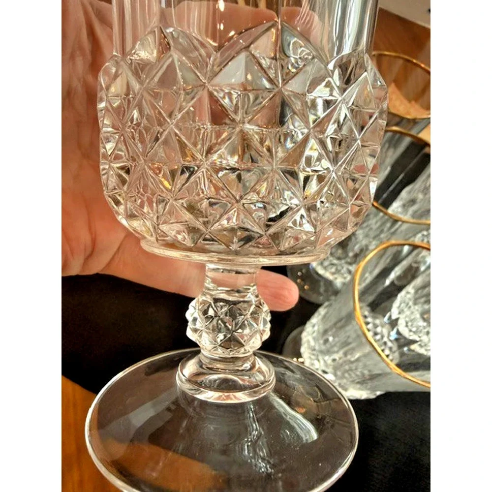 4 Cristal d’Arques Longchamp Gold 24% Lead Crystal Iced Beverage Water Tea 12 oz